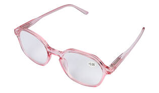 Leesbril Milaan transparant roze display