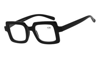 Leesbril Amsterdam zwart + grijs display