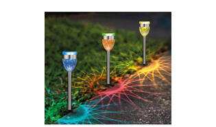 Tuinlamp solar fakkel RGB 37 cm display