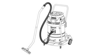 Bouwstofzuiger nat/droog 60 ltr 2000W