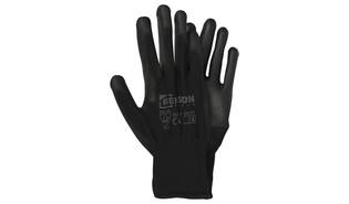 Werkhandschoenen PU palm zwart maat 9