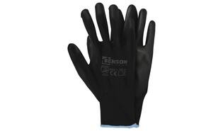 Werkhandschoenen PU palm zwart maat 11