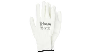 Werkhandschoenen PU palm wit maat 9