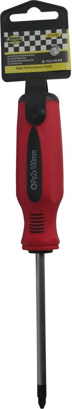Schroevendraaier pozi PZ2 x 100 rood/zwart Cr-V