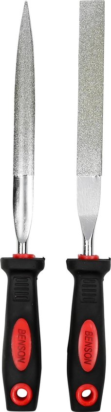 Diamantvijl 2 dlg plat en half rond