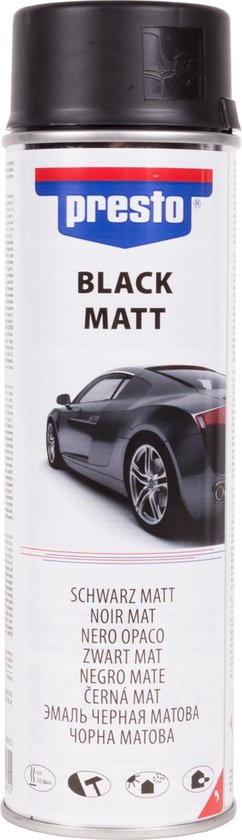 Presto lak mat zwart 500 ml