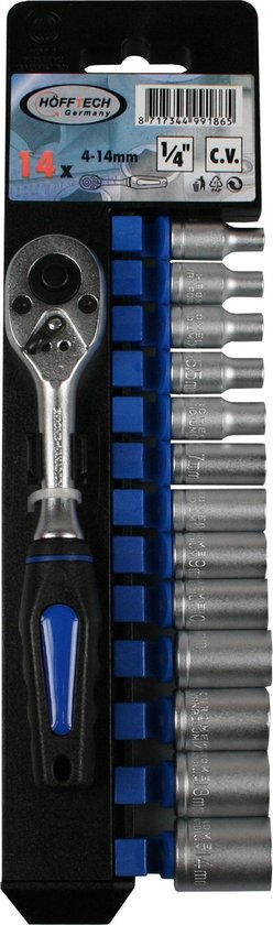 Dopsleutelset 14 dlg Cr-V