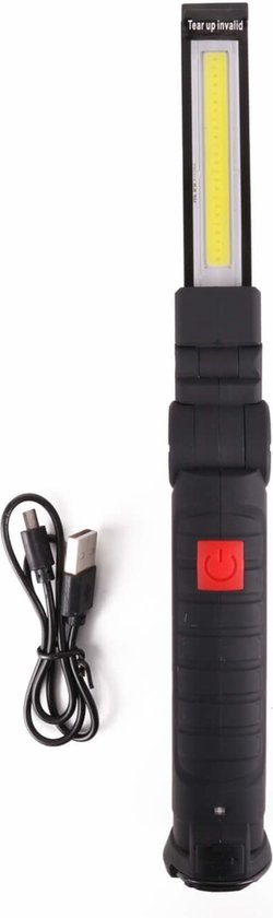 LED lamp 3W COB + 1 SMD flex oplaadbaar 2000 mAh 271 x 58 x 35 mm