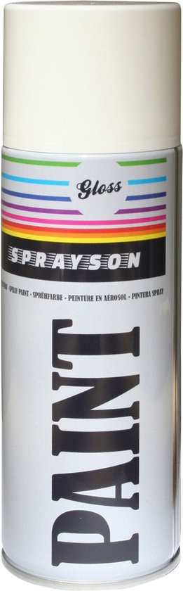 Verf spuitbus 400 ml RAL9010 HG wit