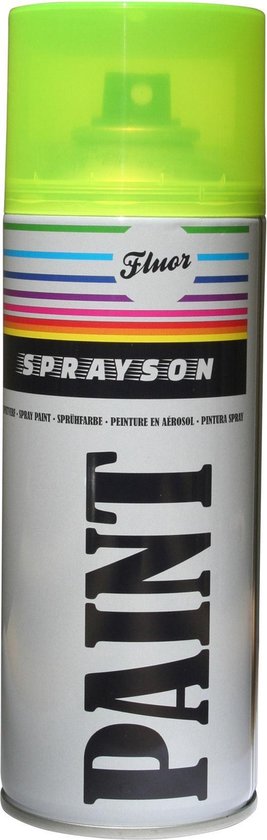 Verf spuitbus 400 ml fluor geel