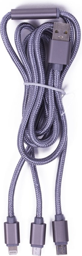 USB kabel universeel 3-in-1 iphone/mini-USB/USB-C