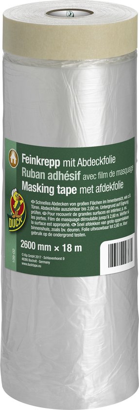 Schilderstape met afdekfolie 2600 mm x 18 m