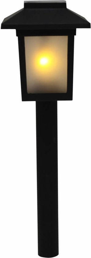 Tuinlamp solar 34.5 cm flame effect