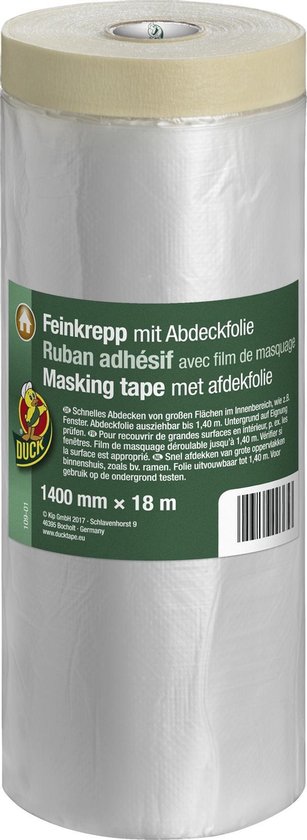 Schilderstape met afdekfolie 1400 mm x 18 m