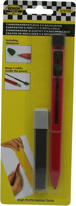 Timmermanspotlood 9 x navulbaar actie