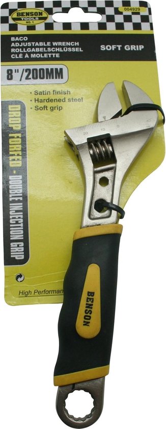 Moersleutel verstelbaar 8" soft grip profi