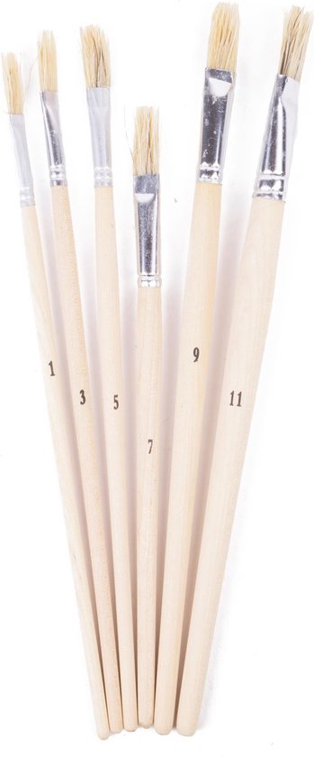 Penseelset 6 dlg plat