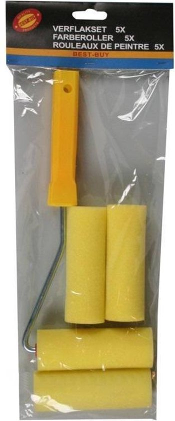 Lakset 5 dlg verfrollers + beugel