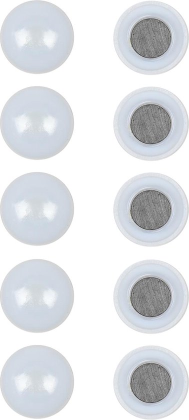 Magneet 30 mm 10 dlg wit