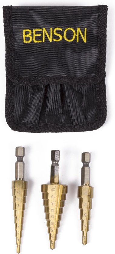 Stappenboorset 3 dlg HSS tita