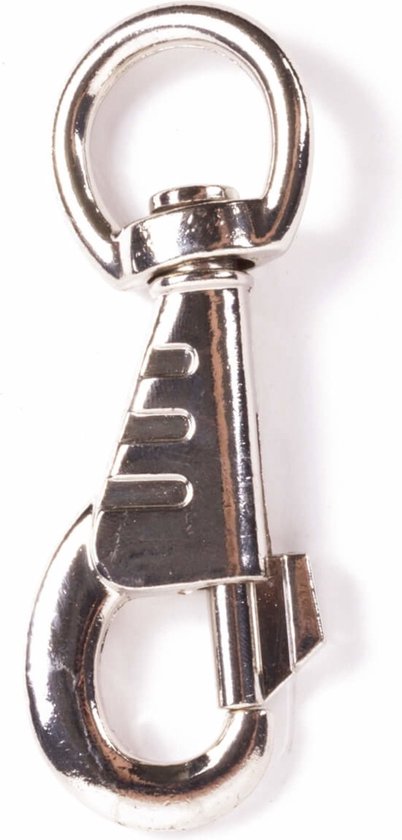 Musketon haak 8.5 cm zilver