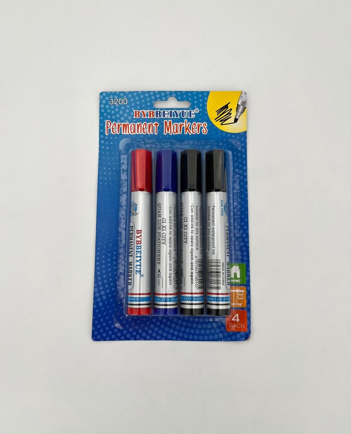 Permanent Markerstiften 4 kleuren