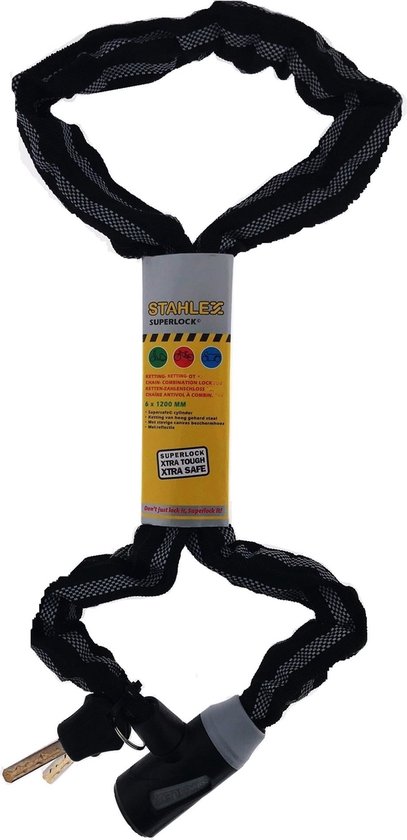 Kettingslot steelfold 6 x 1200 mm reflectie