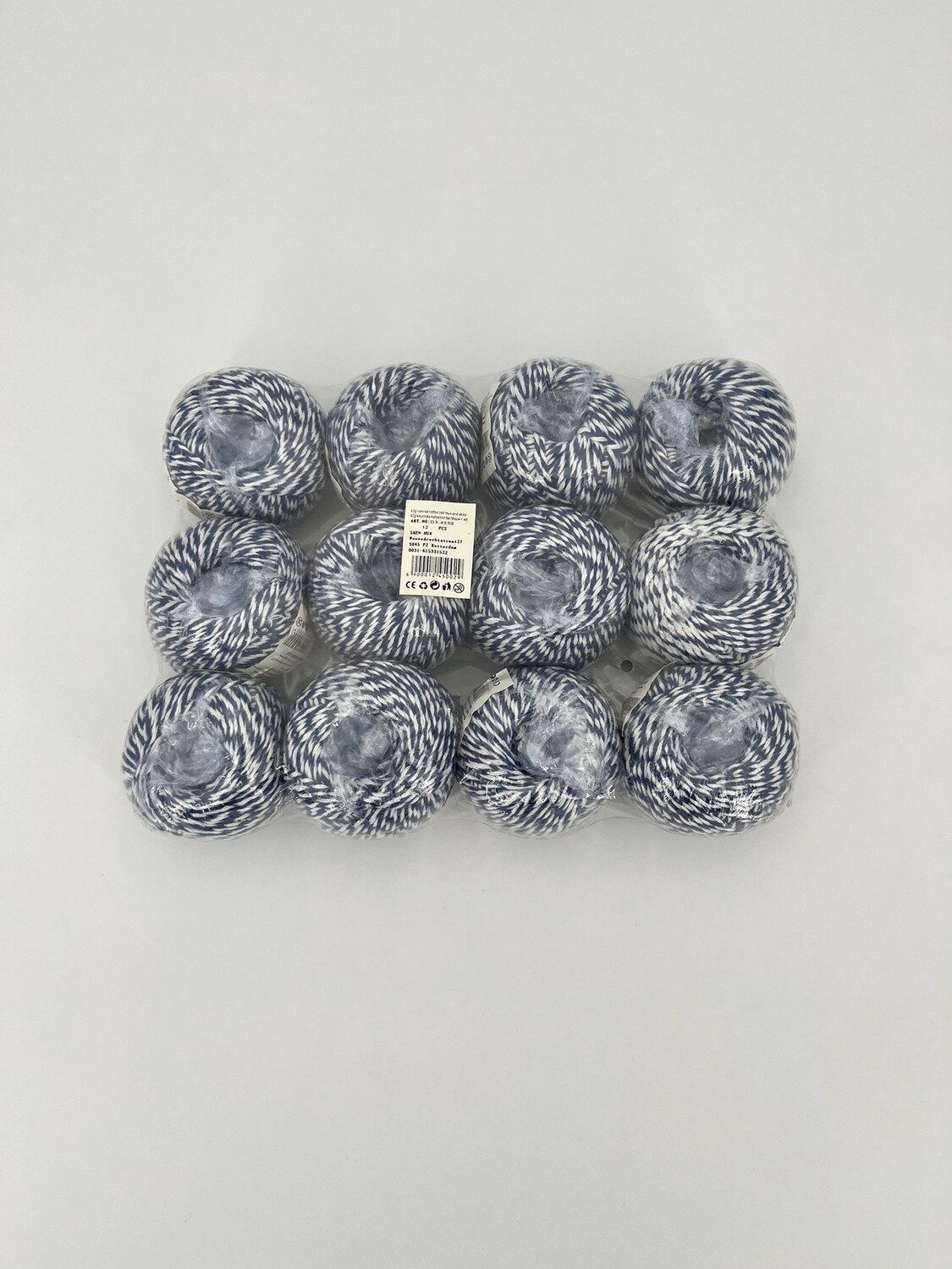 Touw Blauw Wit 12 rollen