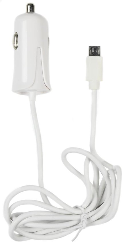 Autolader micro USB kabel 1.2 mtr 12-24V