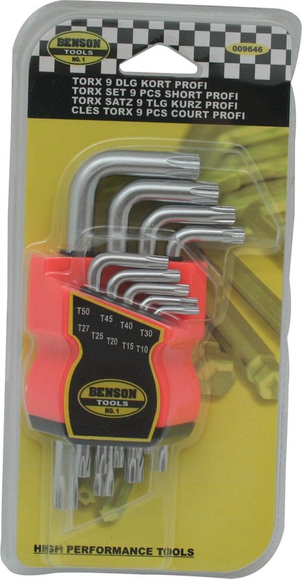 Torx sleutelset kort 9 dlg profi