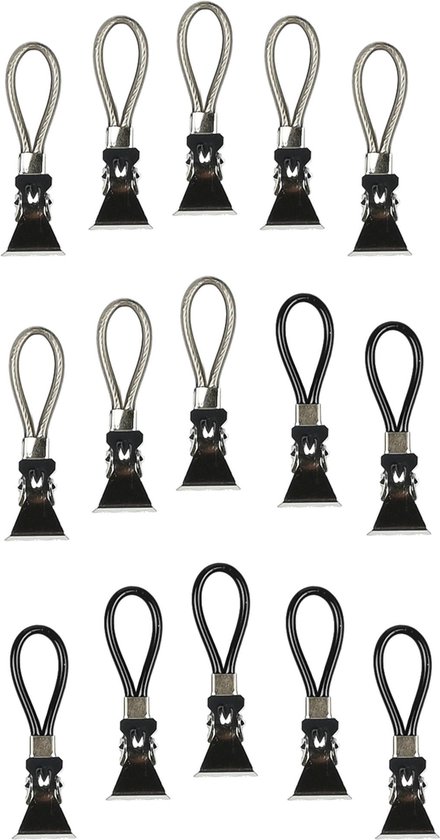 Handdoekknijpers grijs/zwart 15 dlg