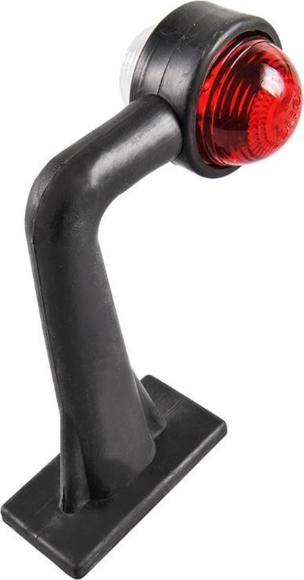 Breedtelamp rubber haaks 185 mm rood/wit e keur