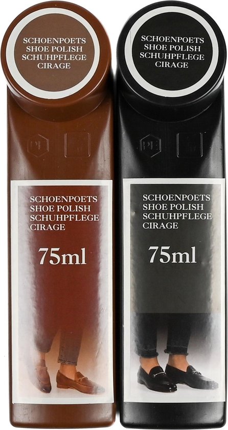 Schoenpoetsset 2 dlg zwart + bruin