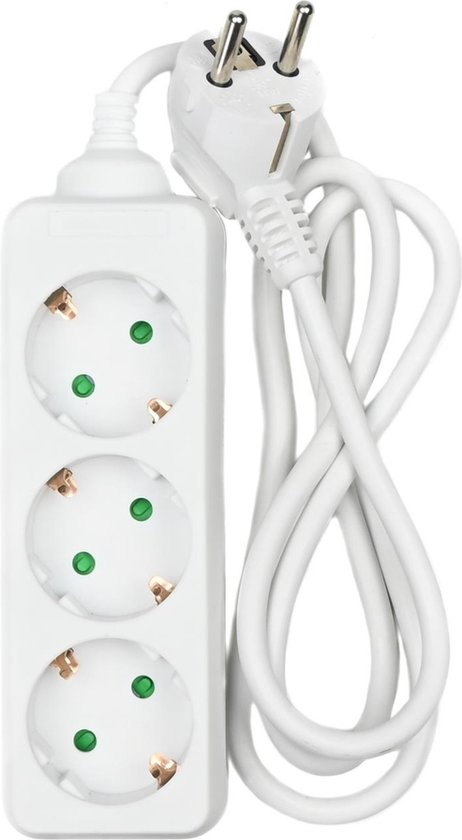 Stekkerdoos 3-voudig + RA + 1 mtr