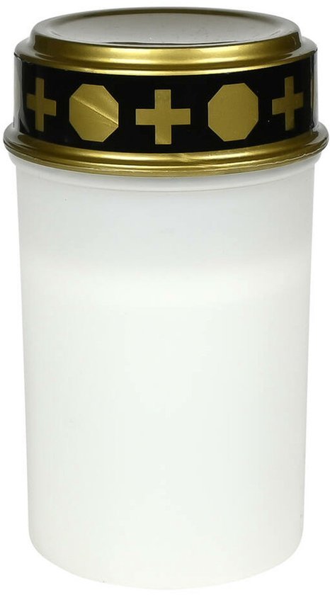 Rouwlicht op batterij wit