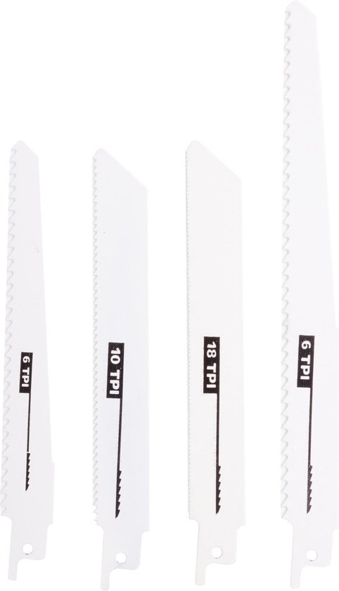 Reciprozaagbladen 4 dlg hout en metaal