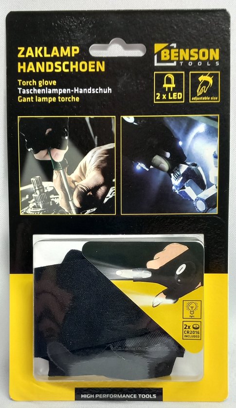 LED zaklamp handschoen