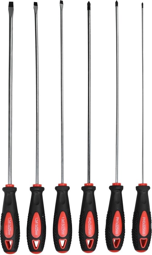 Schroevendraaier set 6 dlg lang