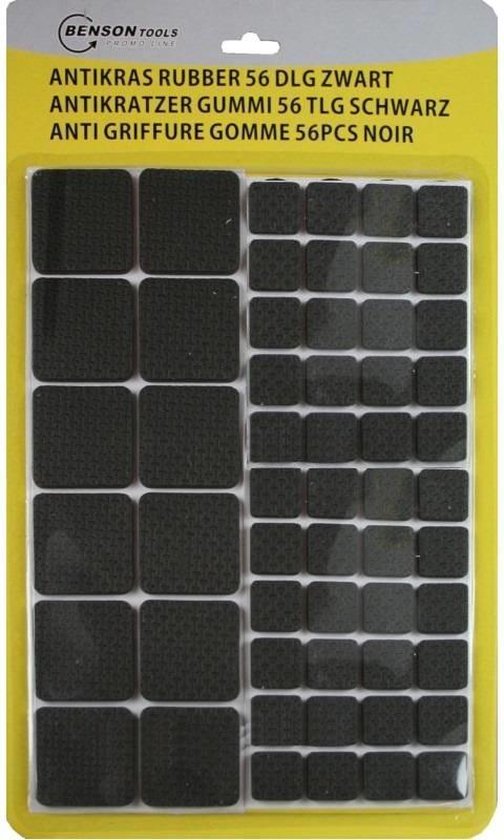 Antikras rubber 56 dlg zwart