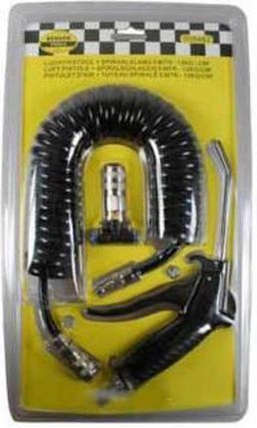 Luchtpistool + spiraalslang 5 mtr