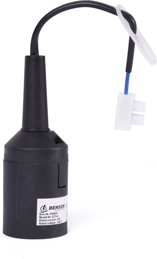 Fitting verhuisfitting E27 zwart