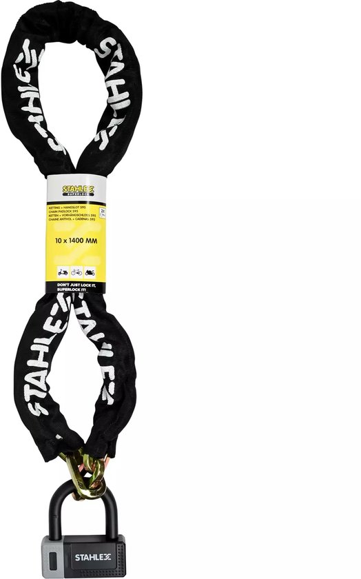 Ketting + hangslot FortiLock 10 x 1400 mm