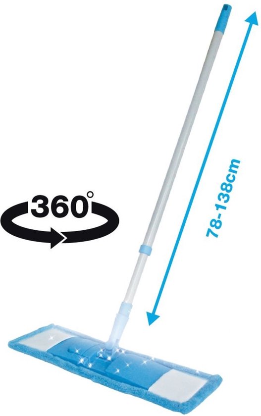 Vloerwisser profi aluminium + microvezel hoes