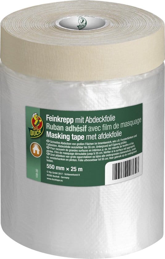 Schilderstape met afdekfolie 550 mm x 25 m