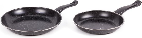 Koekenpan set 2 dlg 20 + 25 cm staal