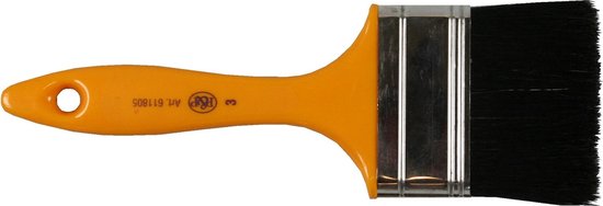 Platte kwast 3" geel