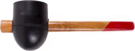 Rubberhamer ø90 mm rond houten steel