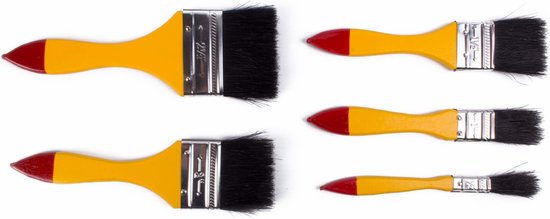 Kwastenset 5 dlg plat