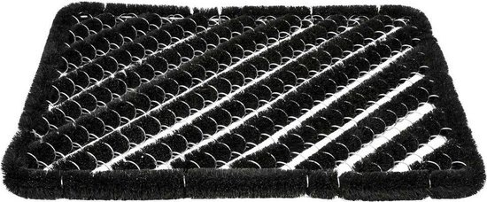 Borstelmat 40 x 60 cm zwart