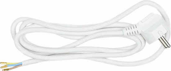 Aansluitsnoer + ra stekker 1.8 mtr wit